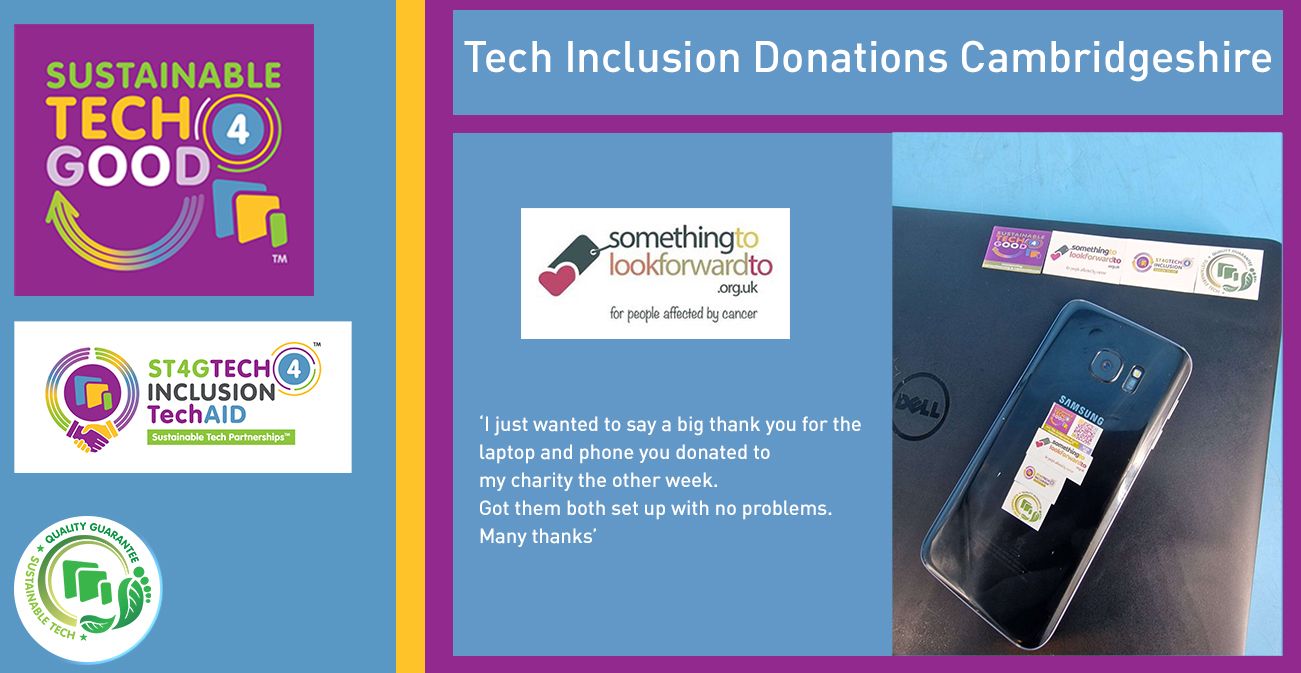 Tech donation to ‘Something to Look Forward to’ Cancer charity