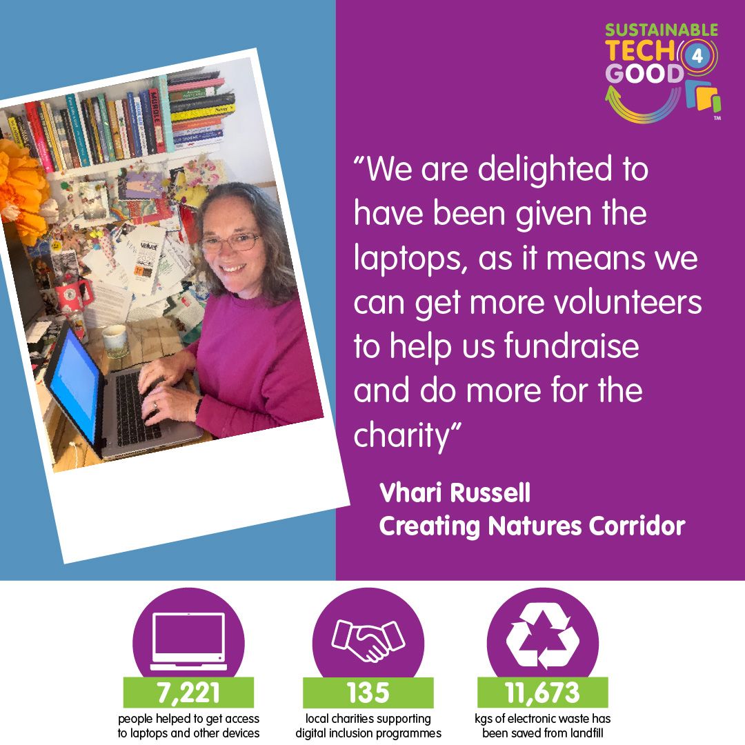 Laptop donation to Creating Natures Corridors