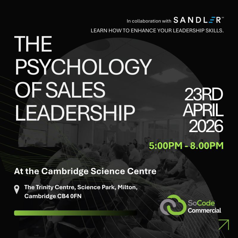 SoCode Recruitment – The Psychology of Sales Leadership event